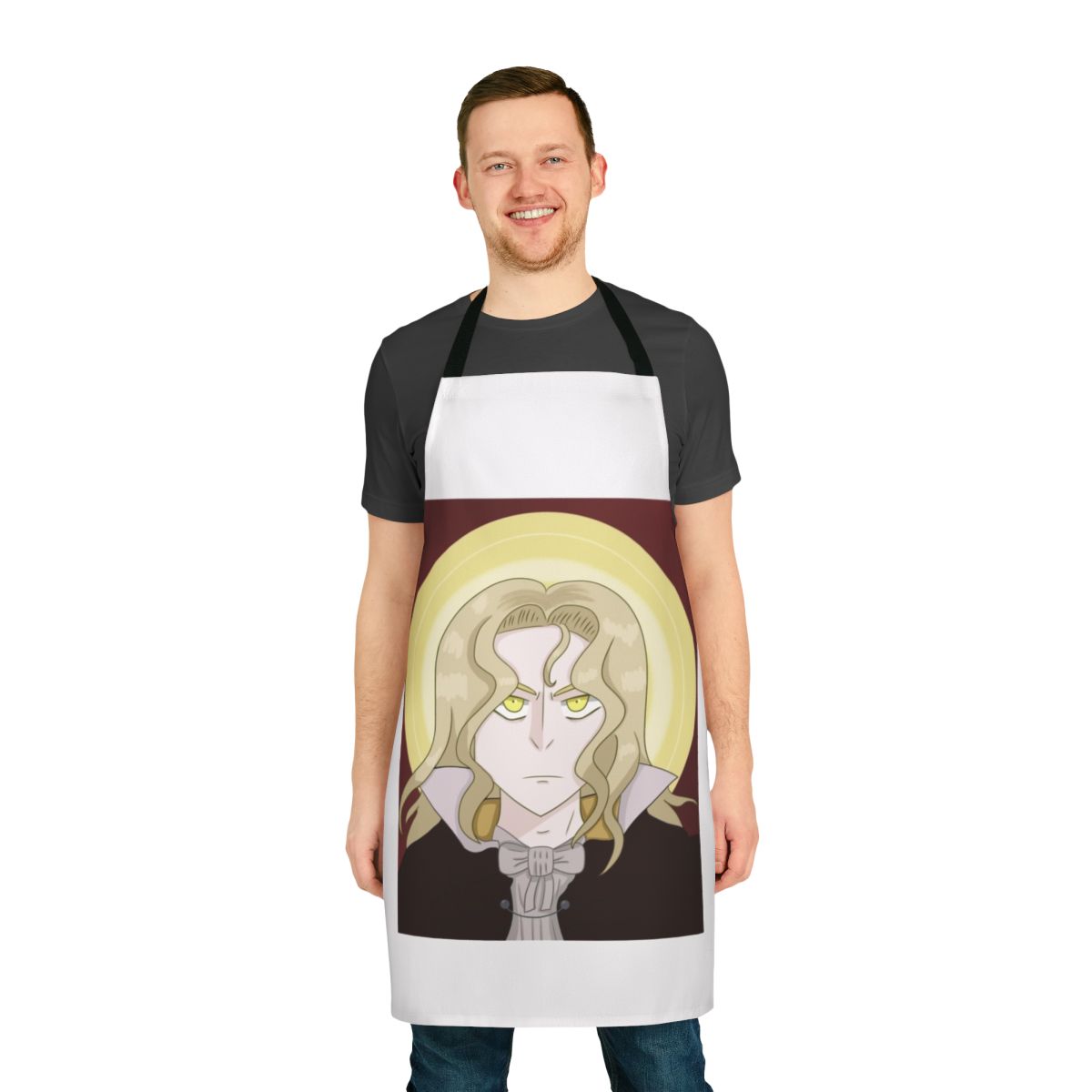 Castlevania inspired Alucard apron with Tepes crest design
