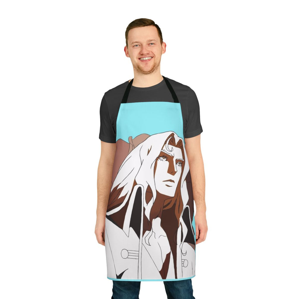 Castlevania-inspired apron featuring the character Alucard
