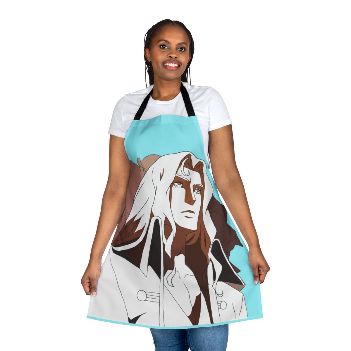 Castlevania-inspired apron featuring the character Alucard