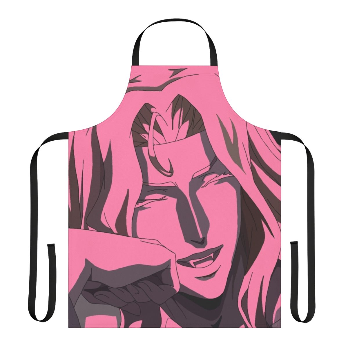 Castlevania-inspired apron featuring the character Alucard, a vampire from the series
