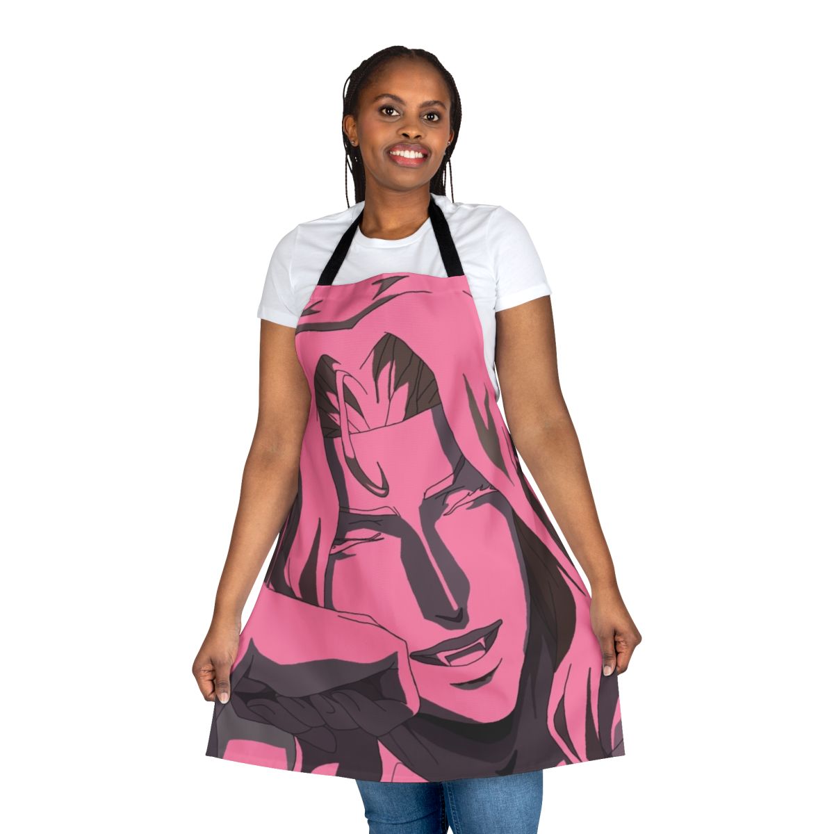 Castlevania-inspired apron featuring the character Alucard, a vampire from the series