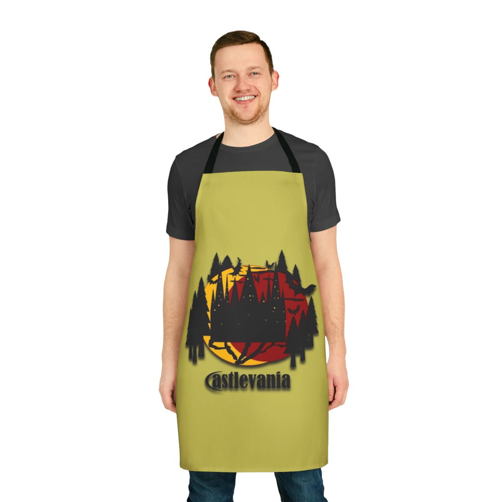 Castlevania-themed apron with character elements and design