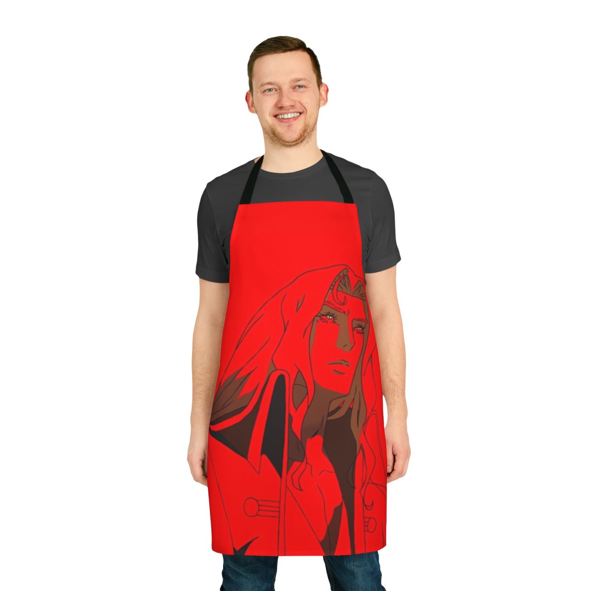 Castlevania-inspired apron featuring Alucard from the Netflix series