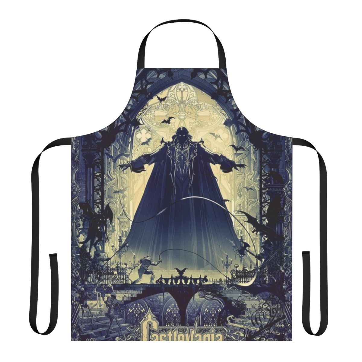 Castlevania-themed apron featuring the iconic Castlevania logo and design