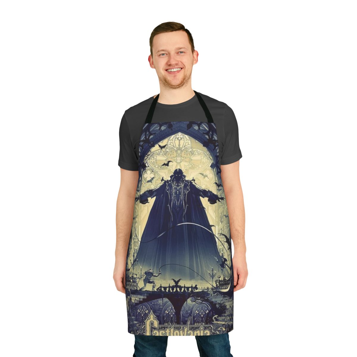 Castlevania-themed apron featuring the iconic Castlevania logo and design