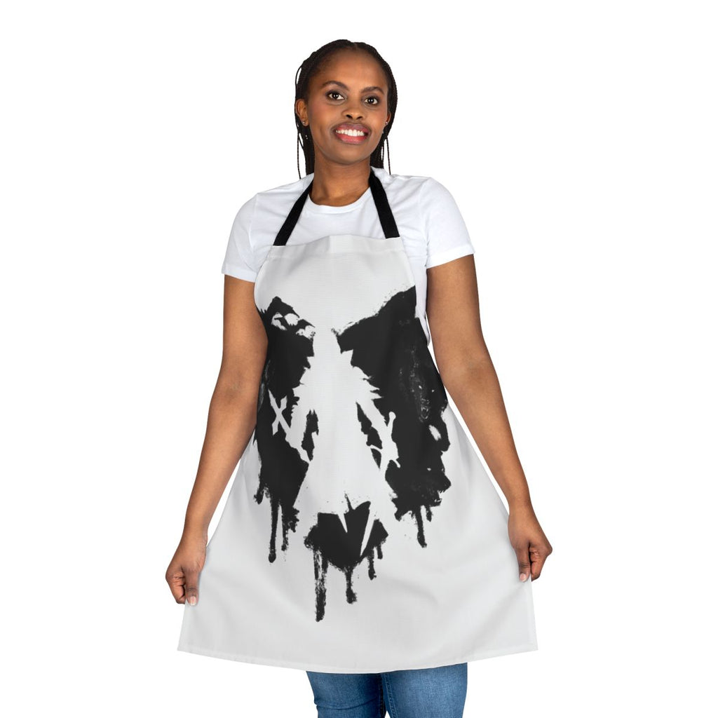 Castlevania-themed apron with Belmont clan symbols and Dracula's curse imagery