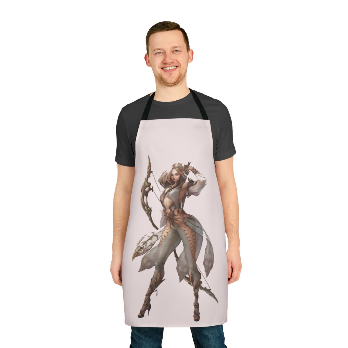 Castlevania-inspired apron with gothic horror elements, perfect for fans of the classic video game series.