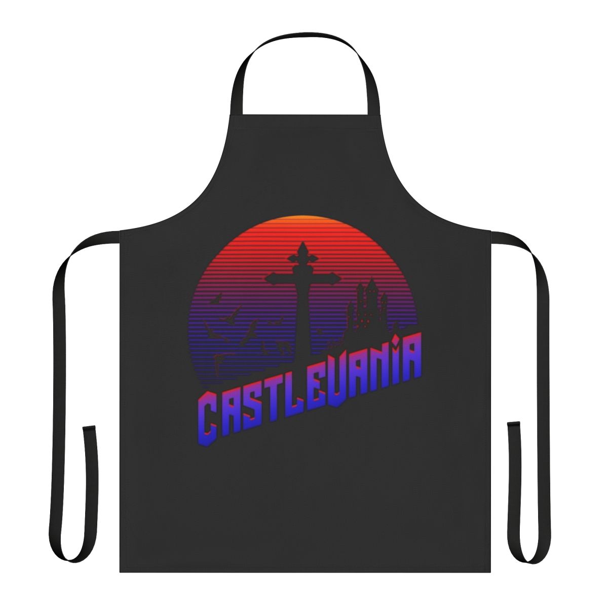 Castlevania-inspired apron with game-themed design