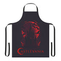 Castlevania Inspired Apron Featuring Characters Like Alucard, Trevor Belmont, and Sypha Belnades