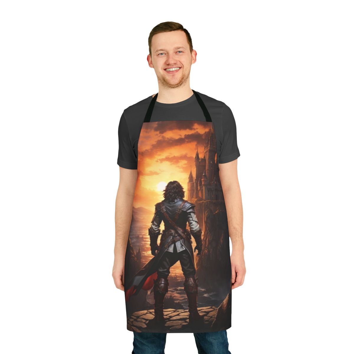 Castlevania-inspired apron featuring the iconic character Trevor Belmont