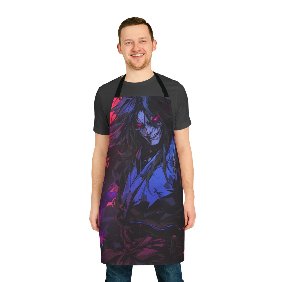 Castlevania-themed apron featuring the mysterious ally Genya
