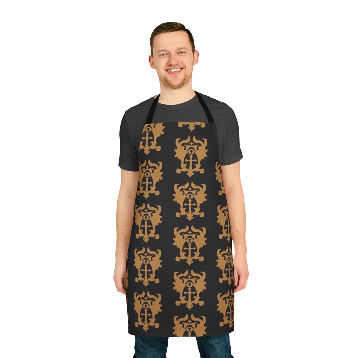 Castlevania-inspired apron featuring the iconic Belmont clan crest design