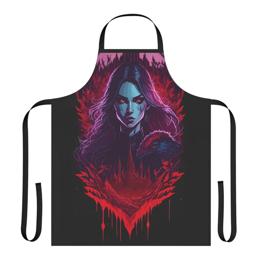 Castlevania Carmilla-inspired apron featuring gothic design