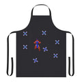 A classic-style apron featuring a Castlevania-inspired cross design, perfect for retro gaming enthusiasts.