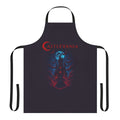 A dark fantasy-themed apron featuring Castlevania characters and imagery