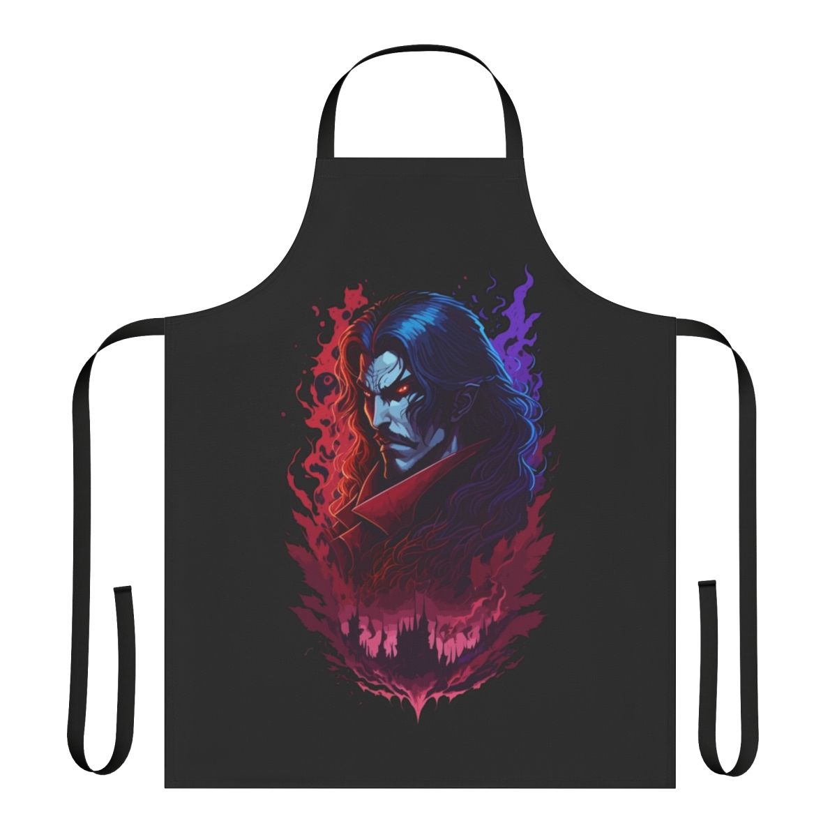 Castlevania-inspired apron with Dracula design for fans of the Netflix series