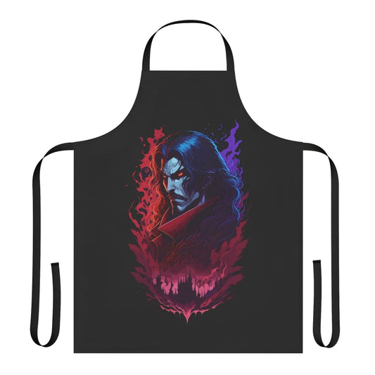 Castlevania-inspired apron with Dracula design for fans of the Netflix series