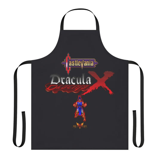 Castlevania-themed apron featuring classic Dracula X video game art