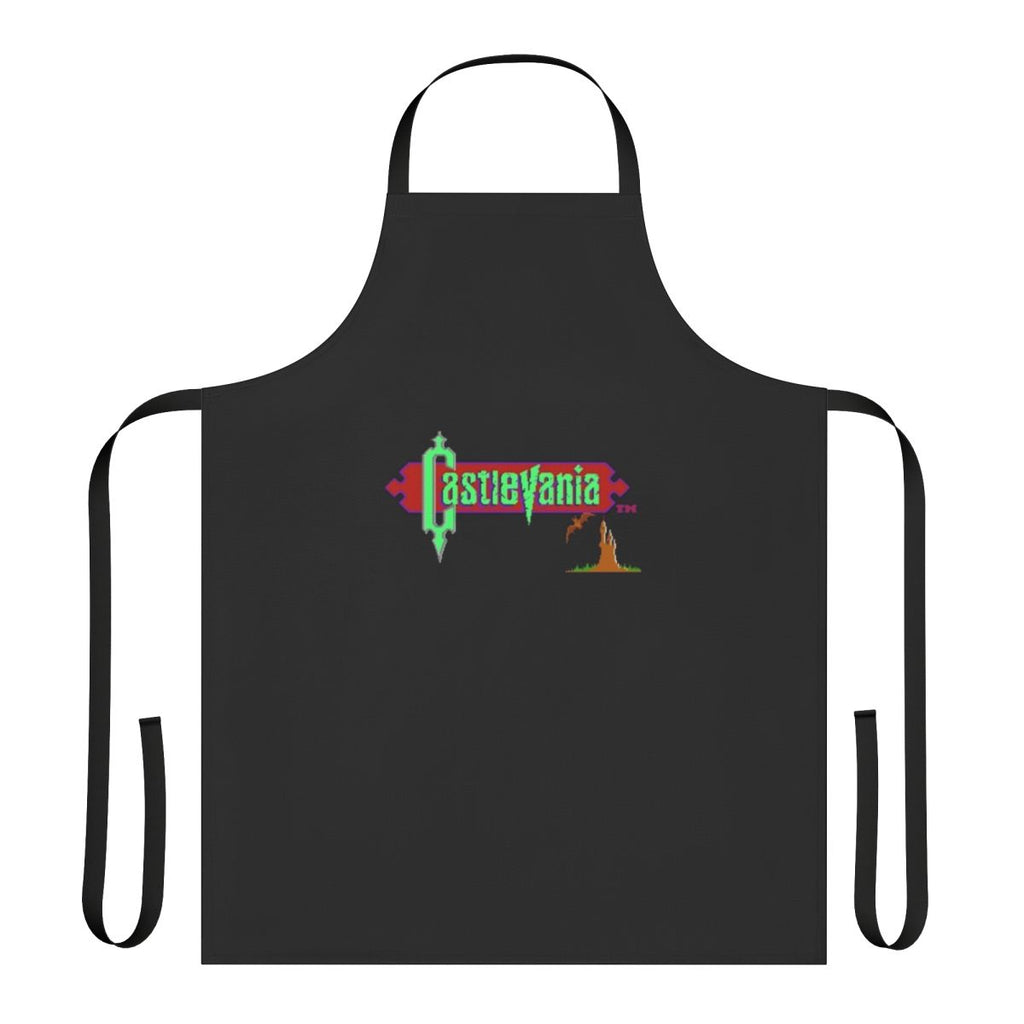Castlevania-inspired essential apron with iconic game imagery and designs