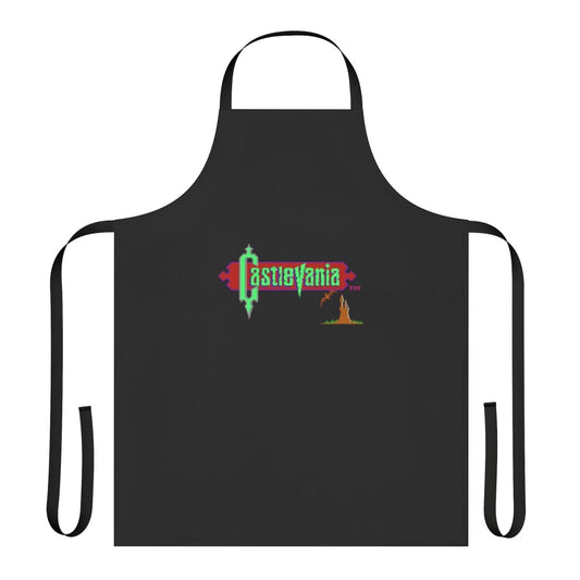 Castlevania-inspired essential apron with iconic game imagery and designs
