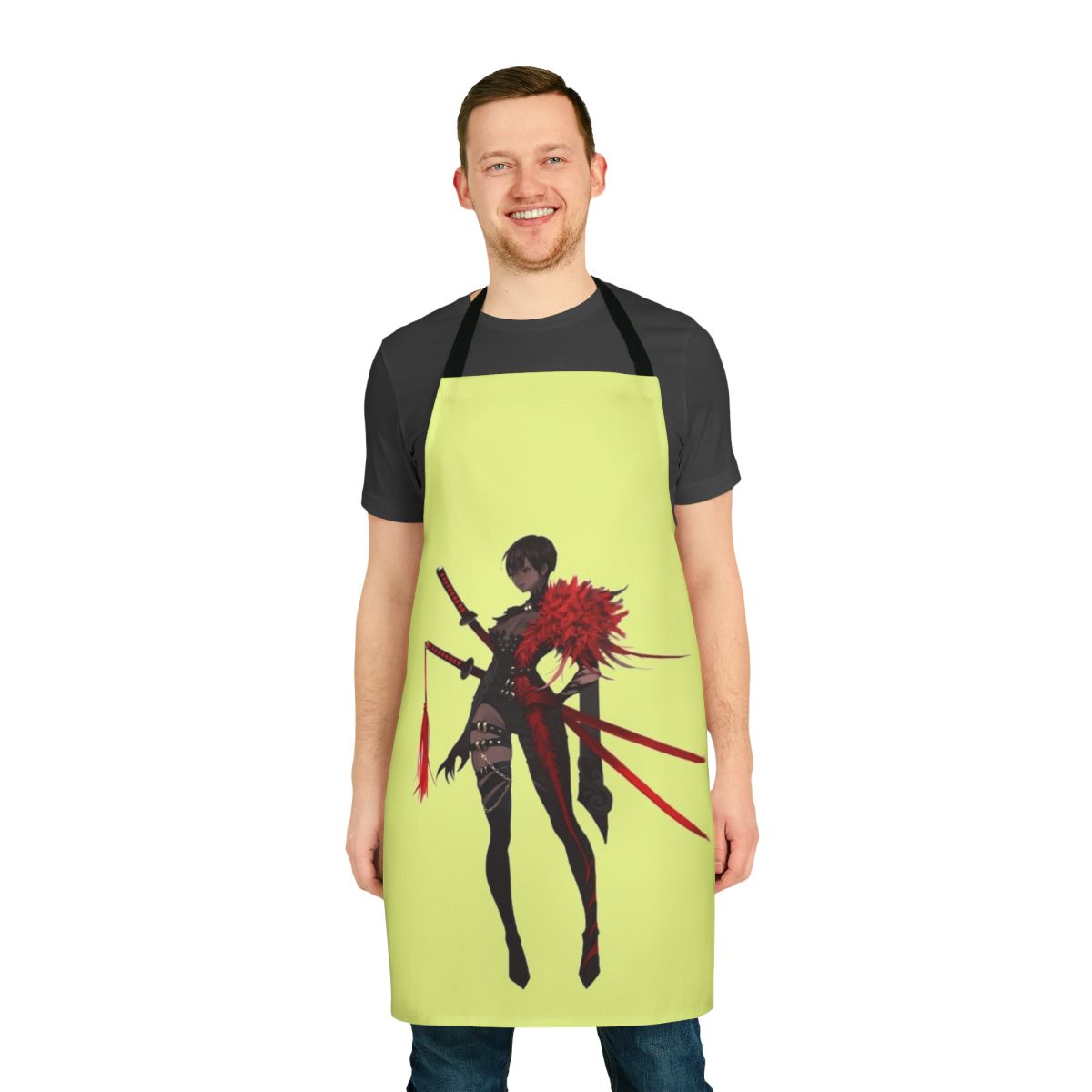 Castlevania-inspired horror-themed apron with gaming and fantasy elements