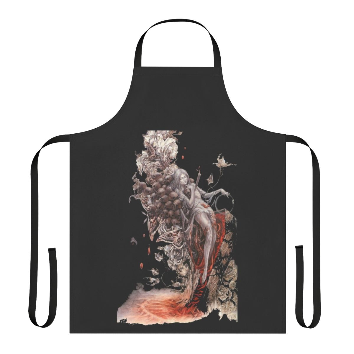 A black apron featuring the iconic Castlevania logo and gothic imagery, perfect for horror and retro gaming enthusiasts.