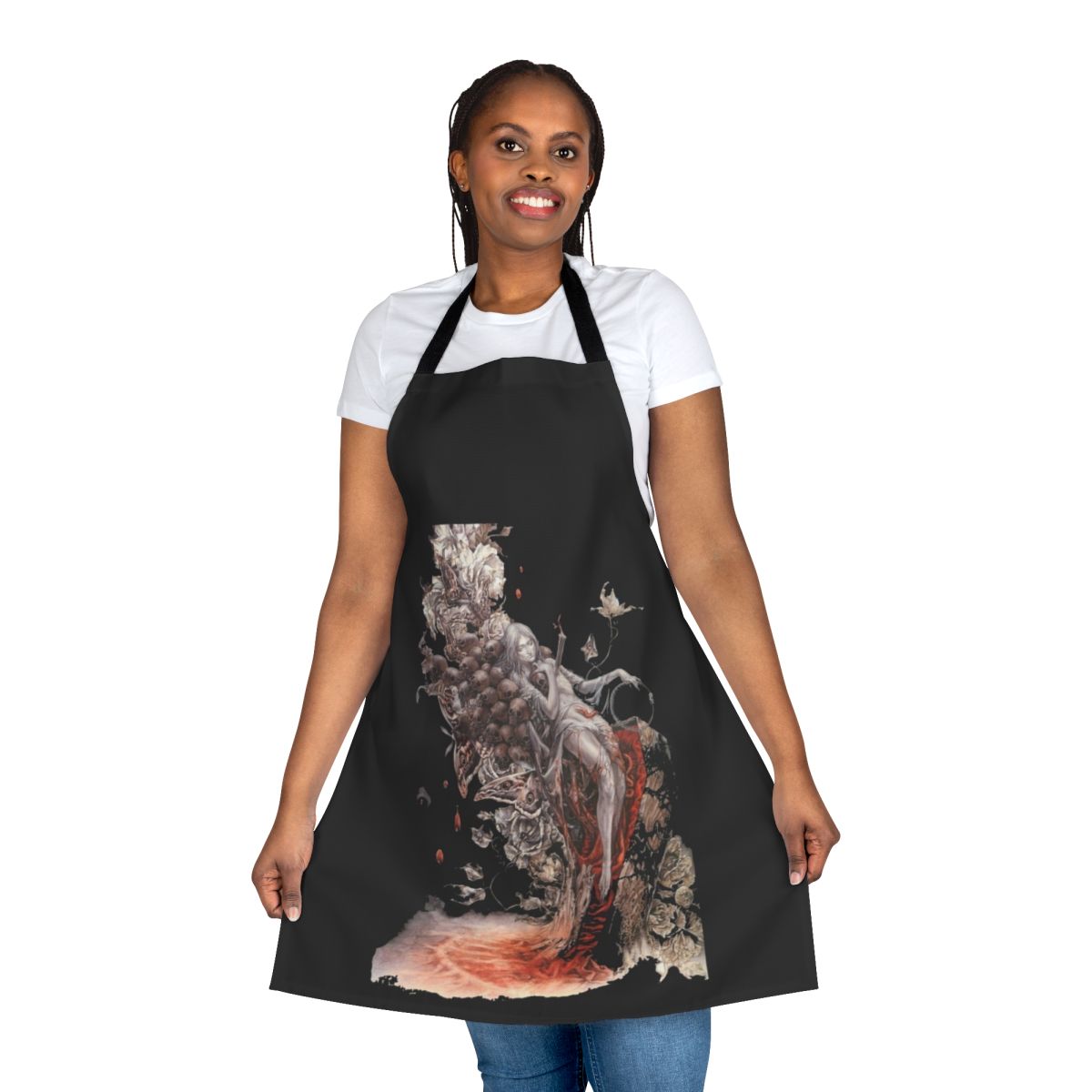 A black apron featuring the iconic Castlevania logo and gothic imagery, perfect for horror and retro gaming enthusiasts.