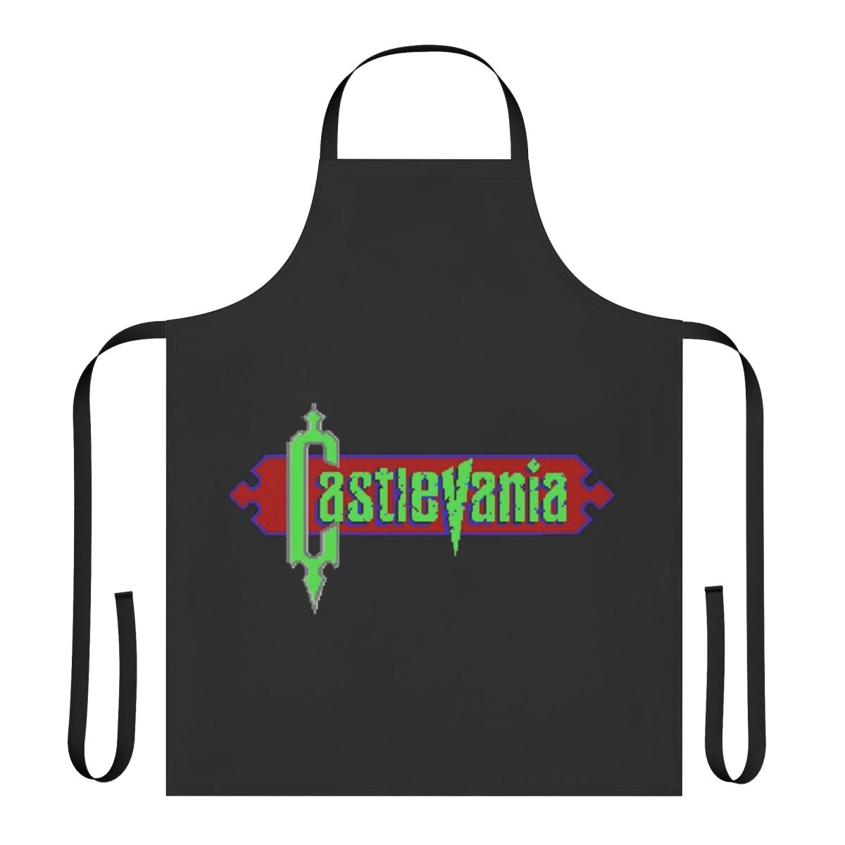 Castlevania-themed apron with iconic logo design