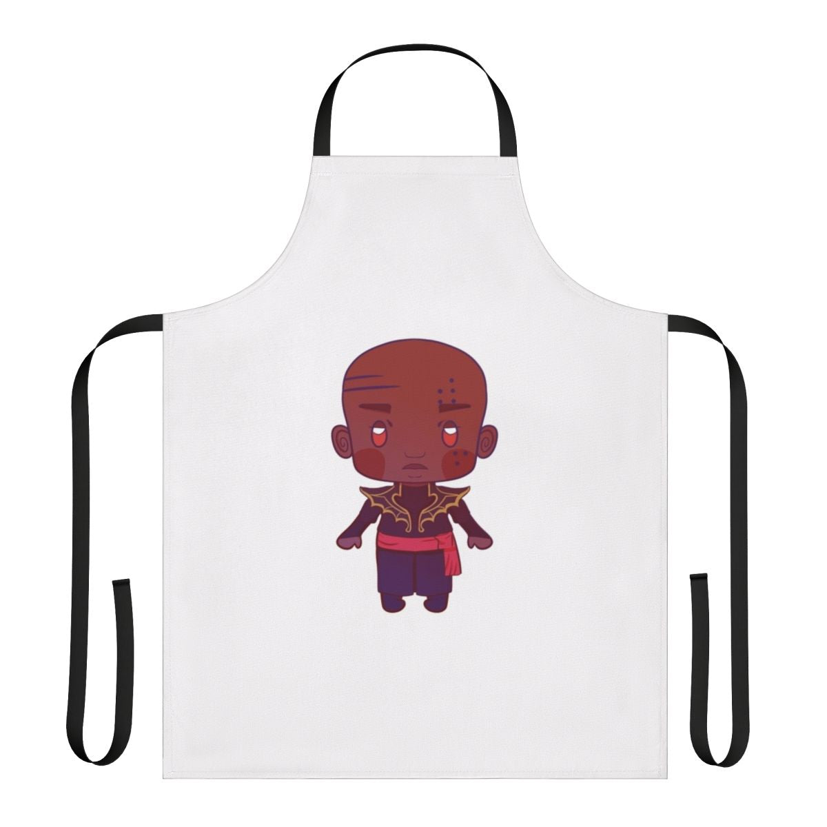 A high-quality apron featuring the character Isaac from the Castlevania Netflix series.