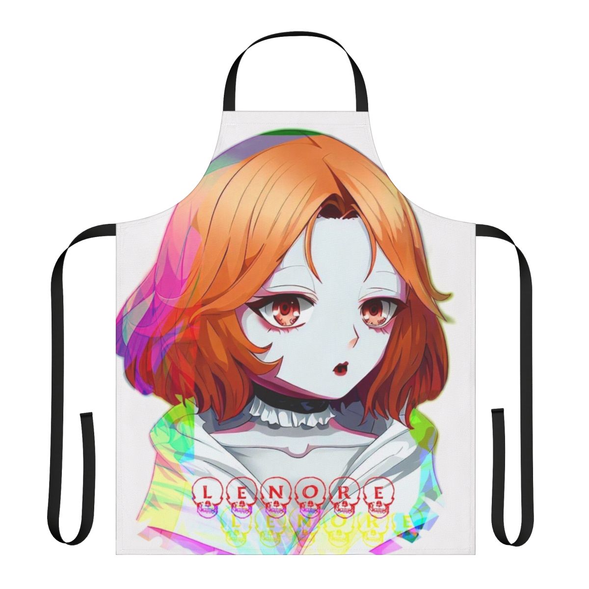 Castlevania inspired Lenore apron featuring characters from the Netflix series