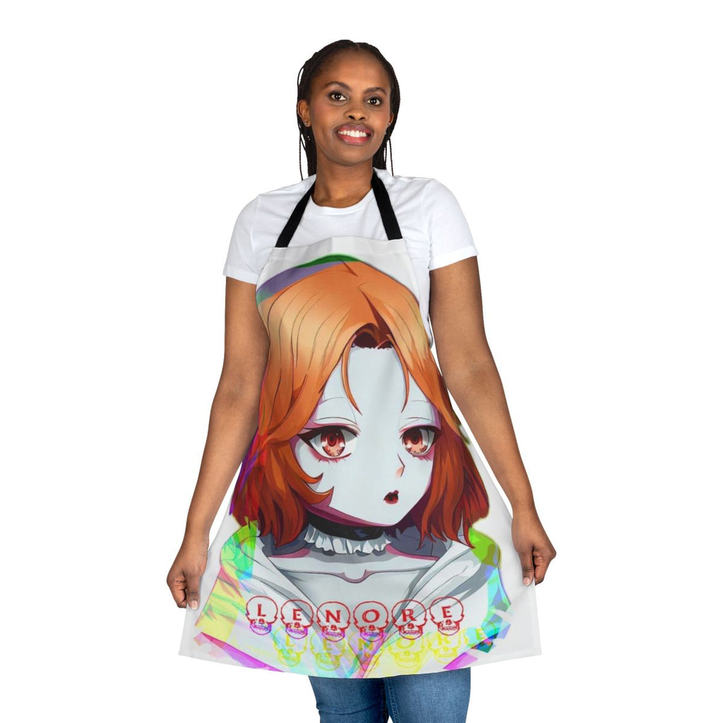 Castlevania inspired Lenore apron featuring characters from the Netflix series