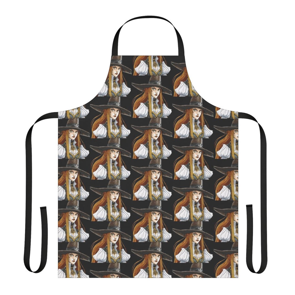 Castlevania-themed apron featuring Lisa, the mother of Alucard