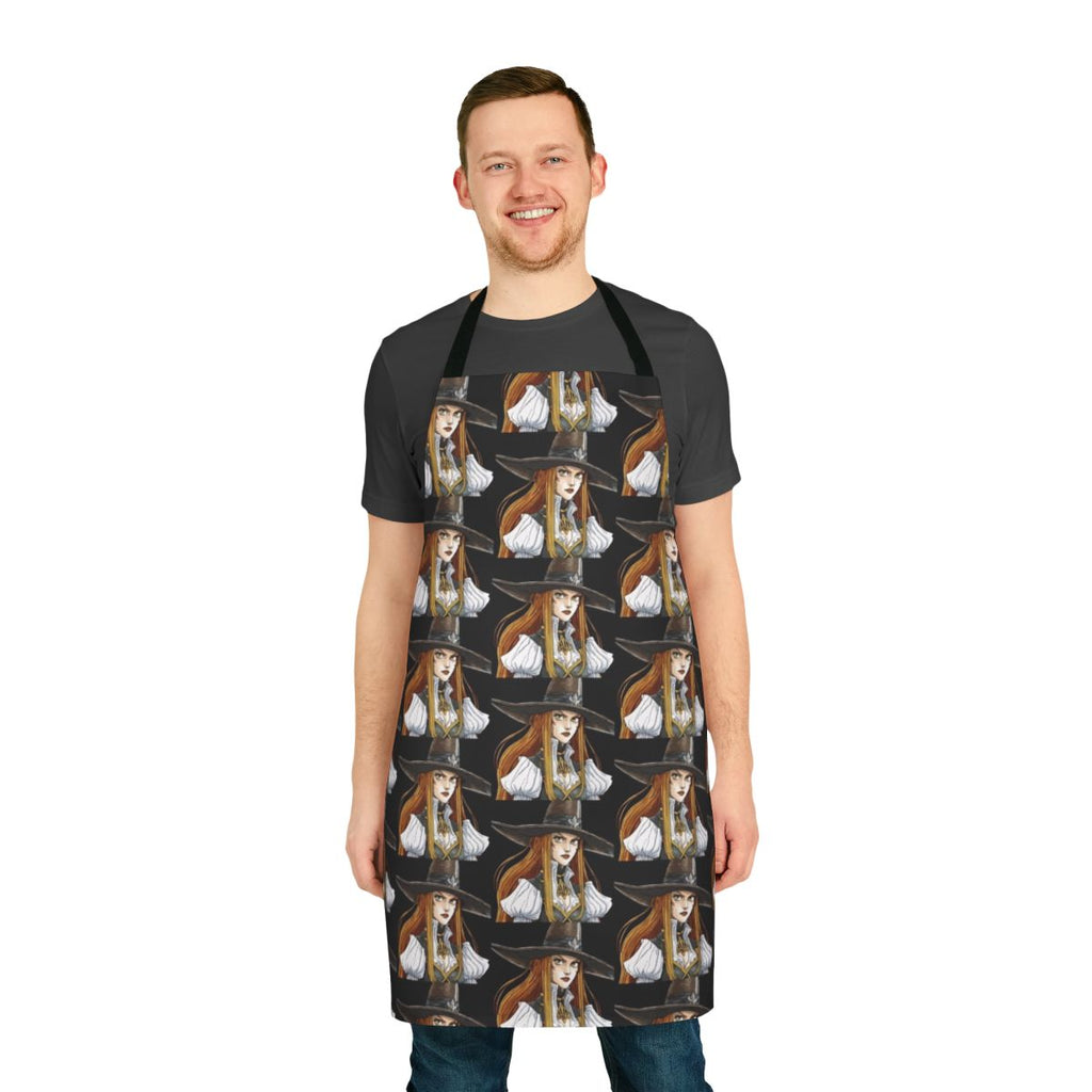 Castlevania-themed apron featuring Lisa, the mother of Alucard