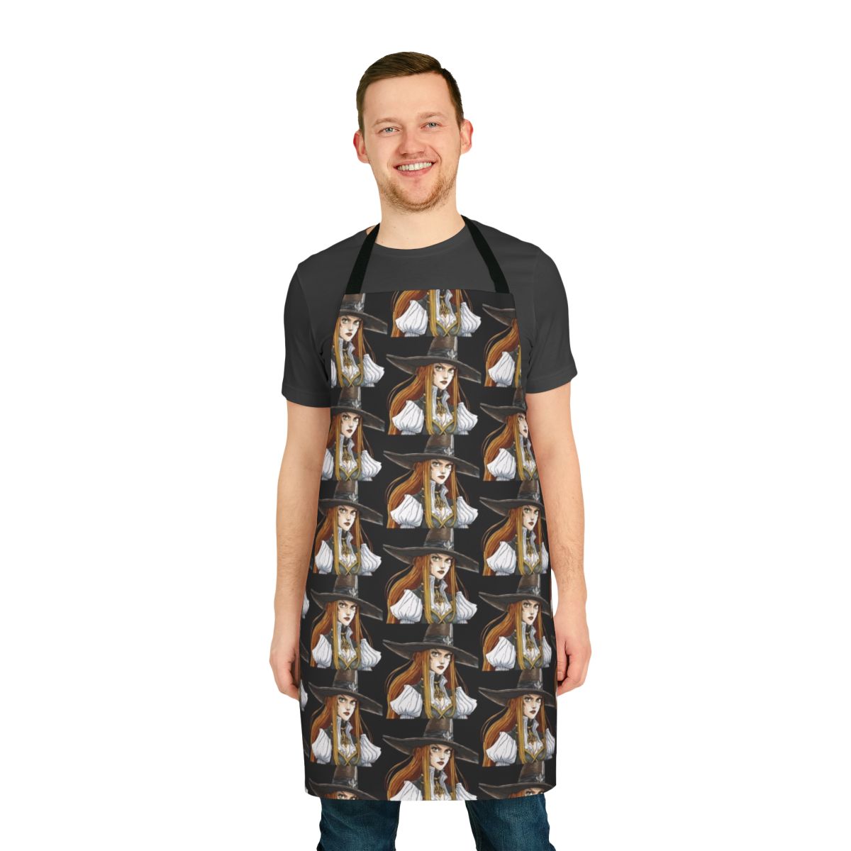 Castlevania-themed apron featuring Lisa, the mother of Alucard