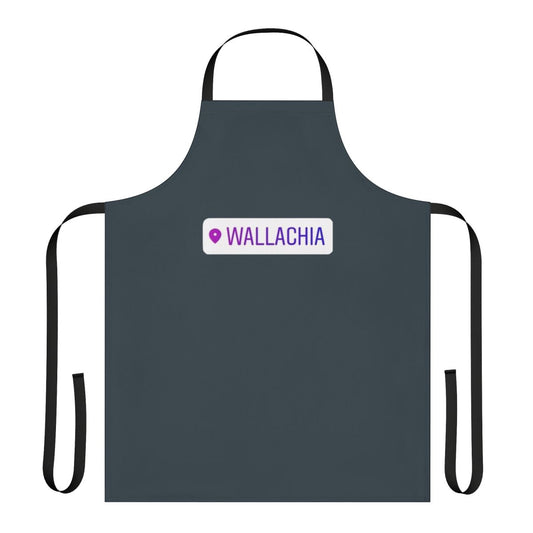 Castlevania-inspired apron featuring a location tag design