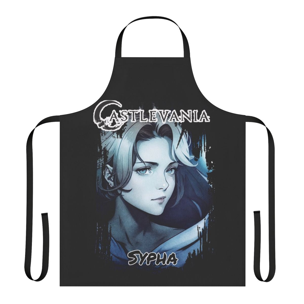 Castlevania-inspired apron featuring the mage character Sypha Belnades