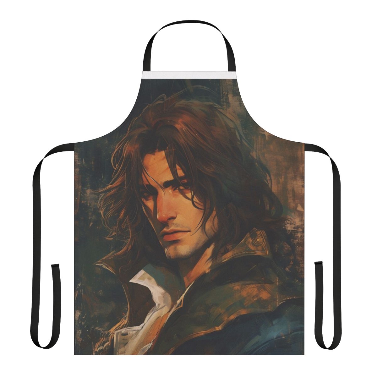 Castlevania inspired apron featuring Trevor Belmont, the vampire hunter from the Castlevania series