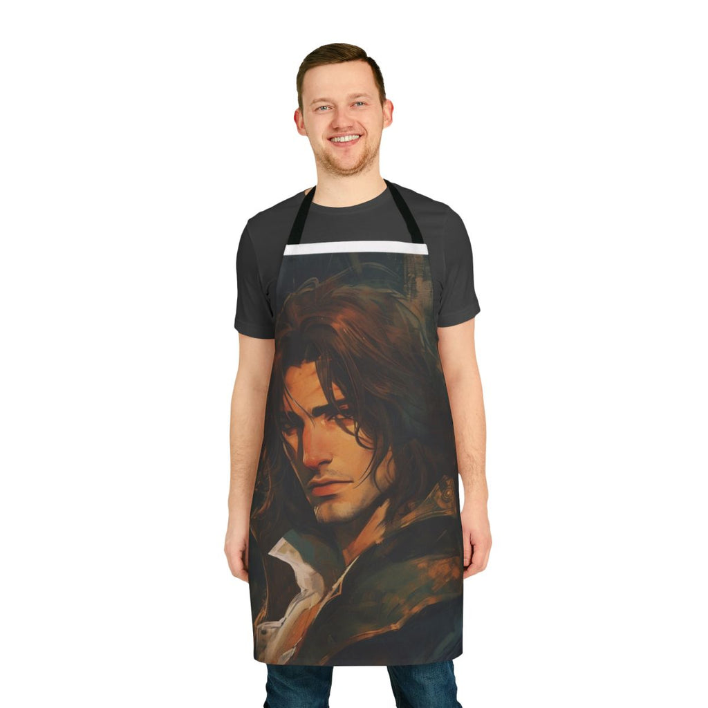 Castlevania inspired apron featuring Trevor Belmont, the vampire hunter from the Castlevania series
