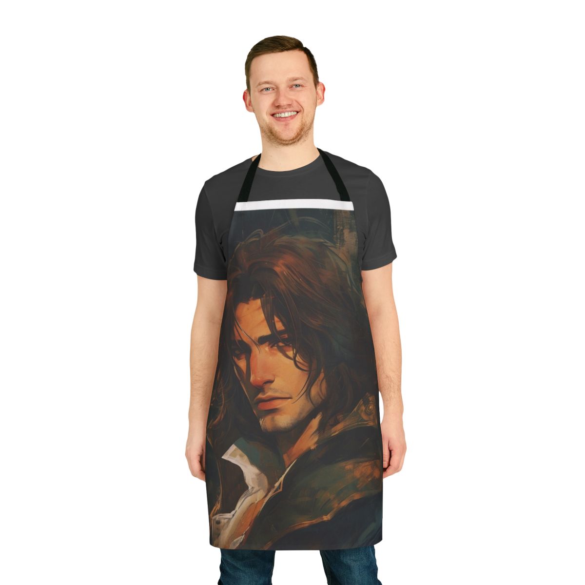 Castlevania inspired apron featuring Trevor Belmont, the vampire hunter from the Castlevania series
