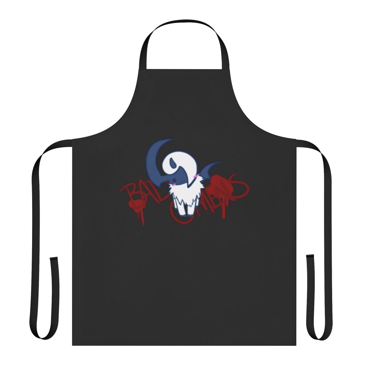 A v-neck apron with a Castlevania-themed sarcastic and humorous design