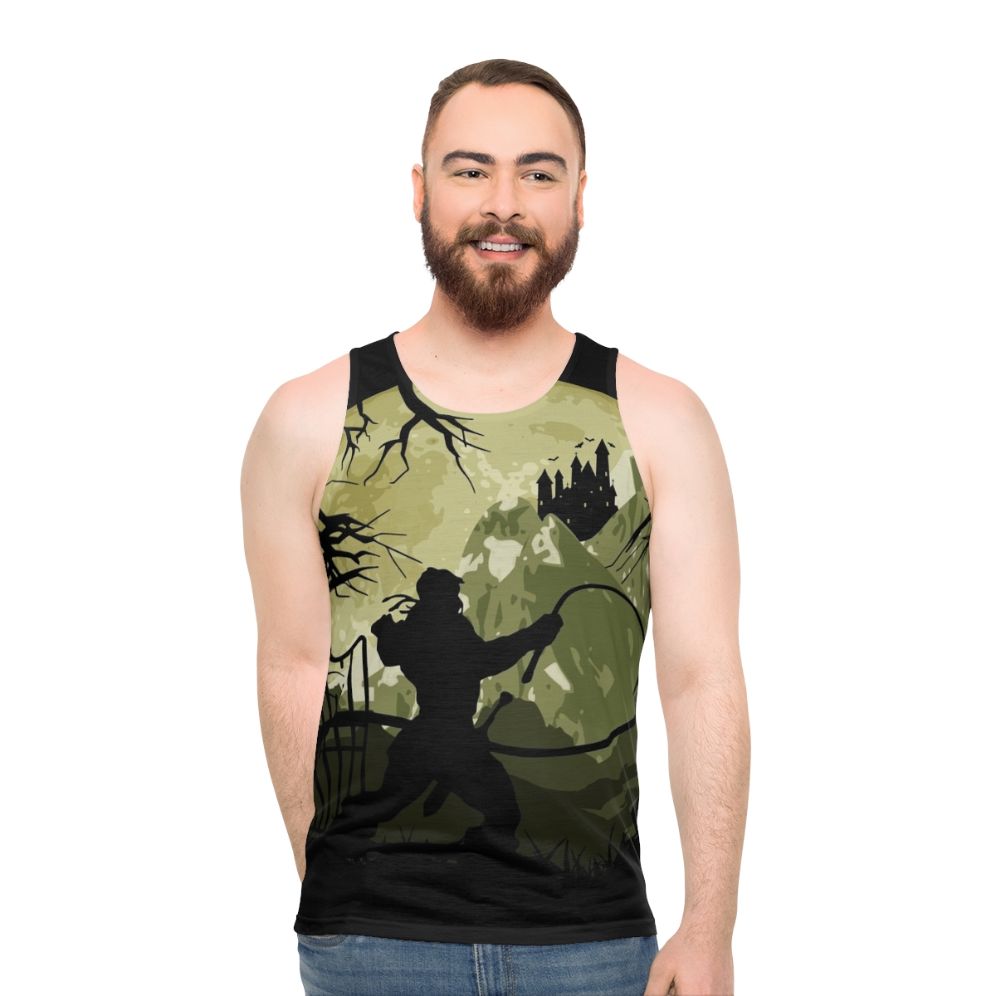 Castlevania inspired video game art unisex tank top