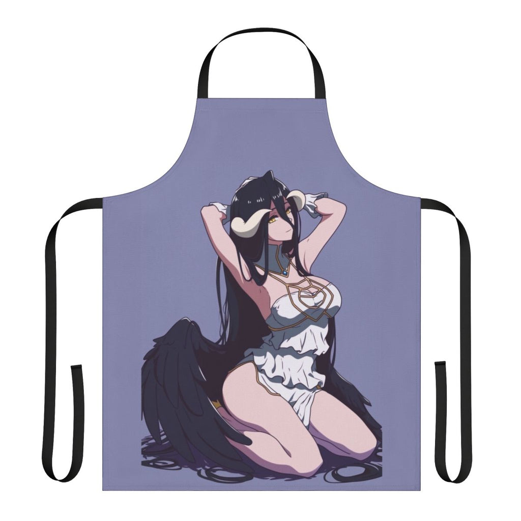 Casual anime-inspired apron with Albedo-style devil design