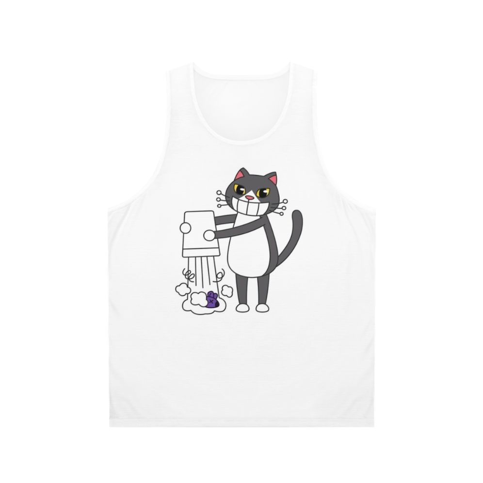 Unisex cat hobbies tank top