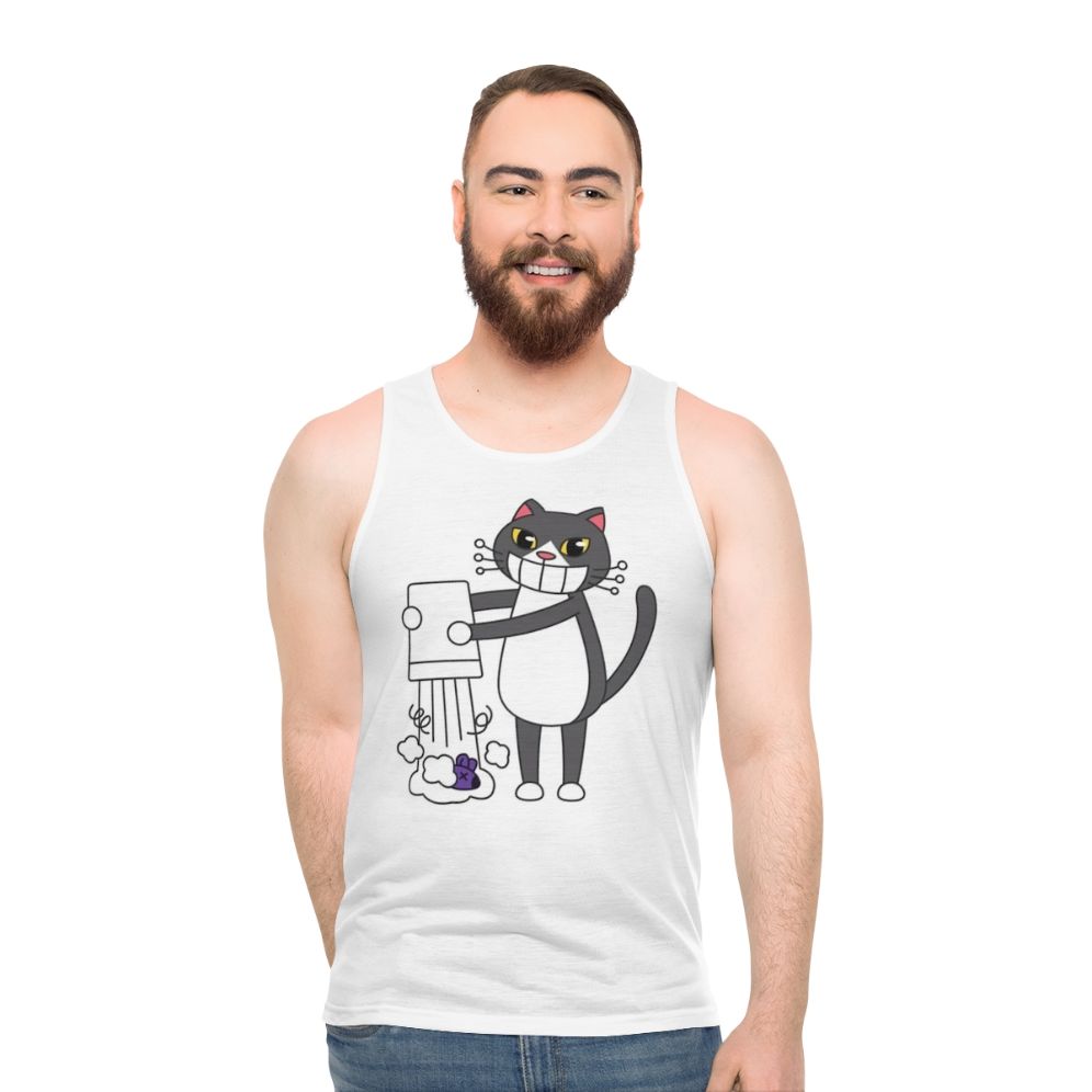 Unisex cat hobbies tank top