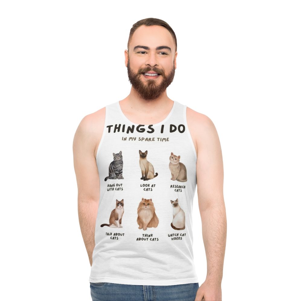 Unisex "Cat Lady Hobbies" graphic tank top