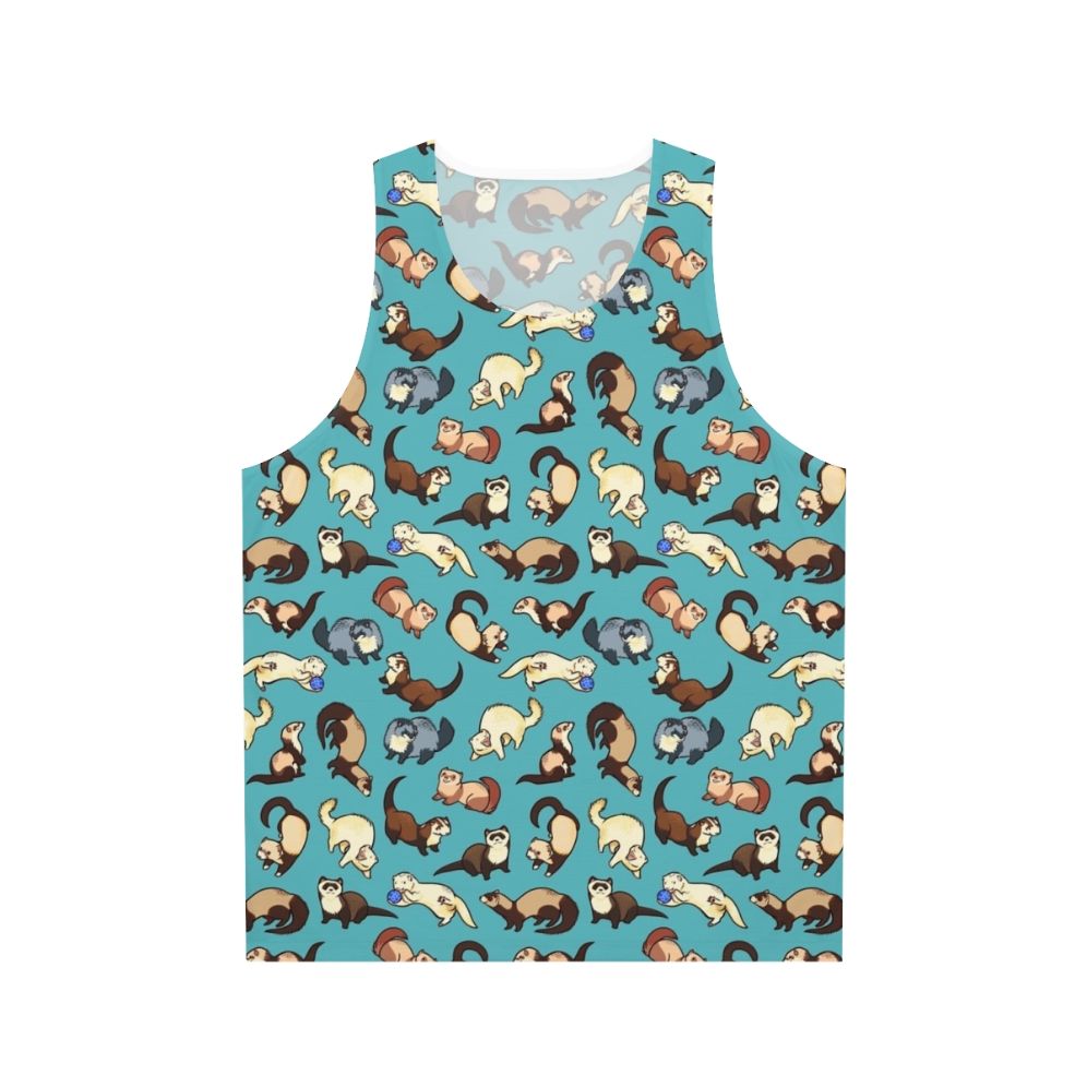 Unisex tank top with cat snake pattern