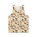 Unisex tank top with a cute cat snake pattern design