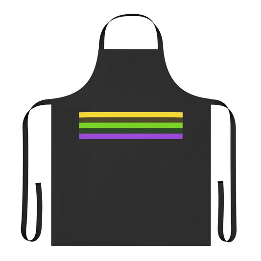 A fashionable and functional apron featuring a cat walk inspired model design.
