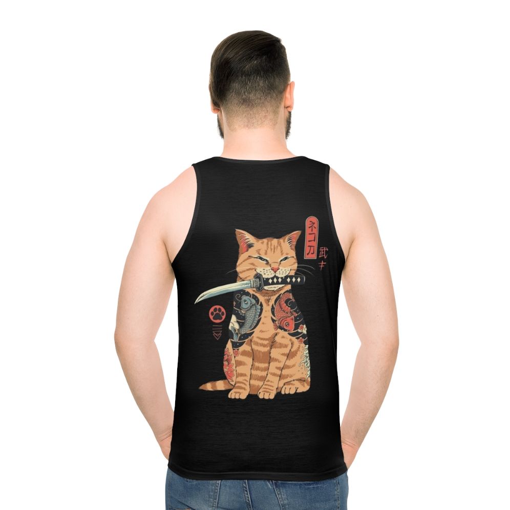 Catana Unisex Tank Top with Japanese-Inspired Cat Design
