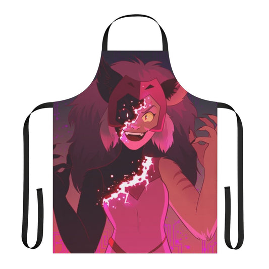 Catra and Adora inspired glitch print apron